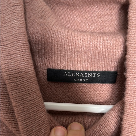 All Saints Wool Blend  Roll Neck Relaxed Fit Sweater L - Picture 2 of 8